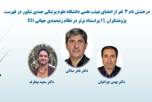 پژوهشگران یک درصد پراستناد برتر دانشگاه جندی شاپور در سال 2025